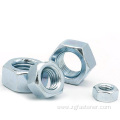 GB6170 blue white zinc galvanized Hexagon Nuts